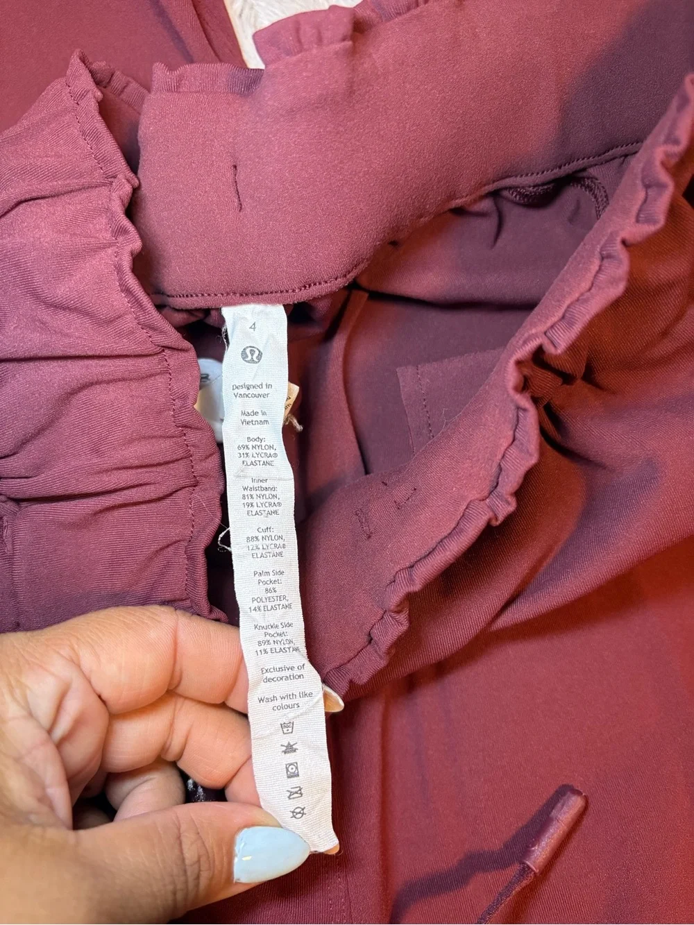 lululemon athletica Paperbag Waist Joggers in Maroon